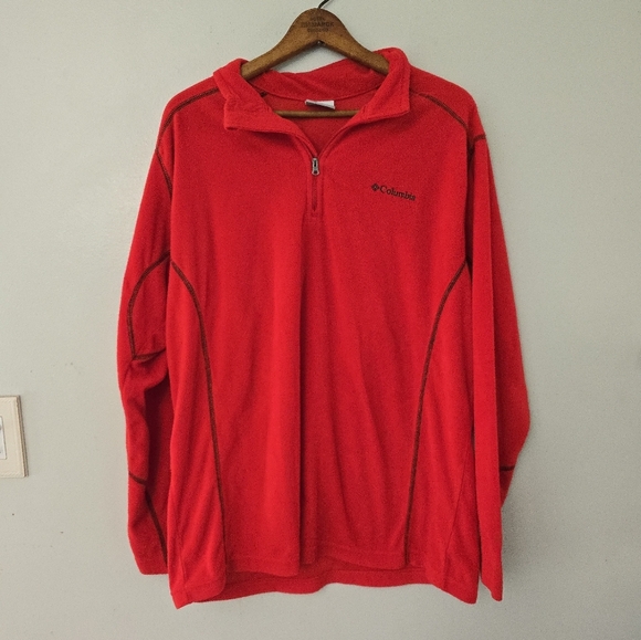 Columbia Other - Columbia Men’s Red 1/4 Zip Fleece Pullover Size L